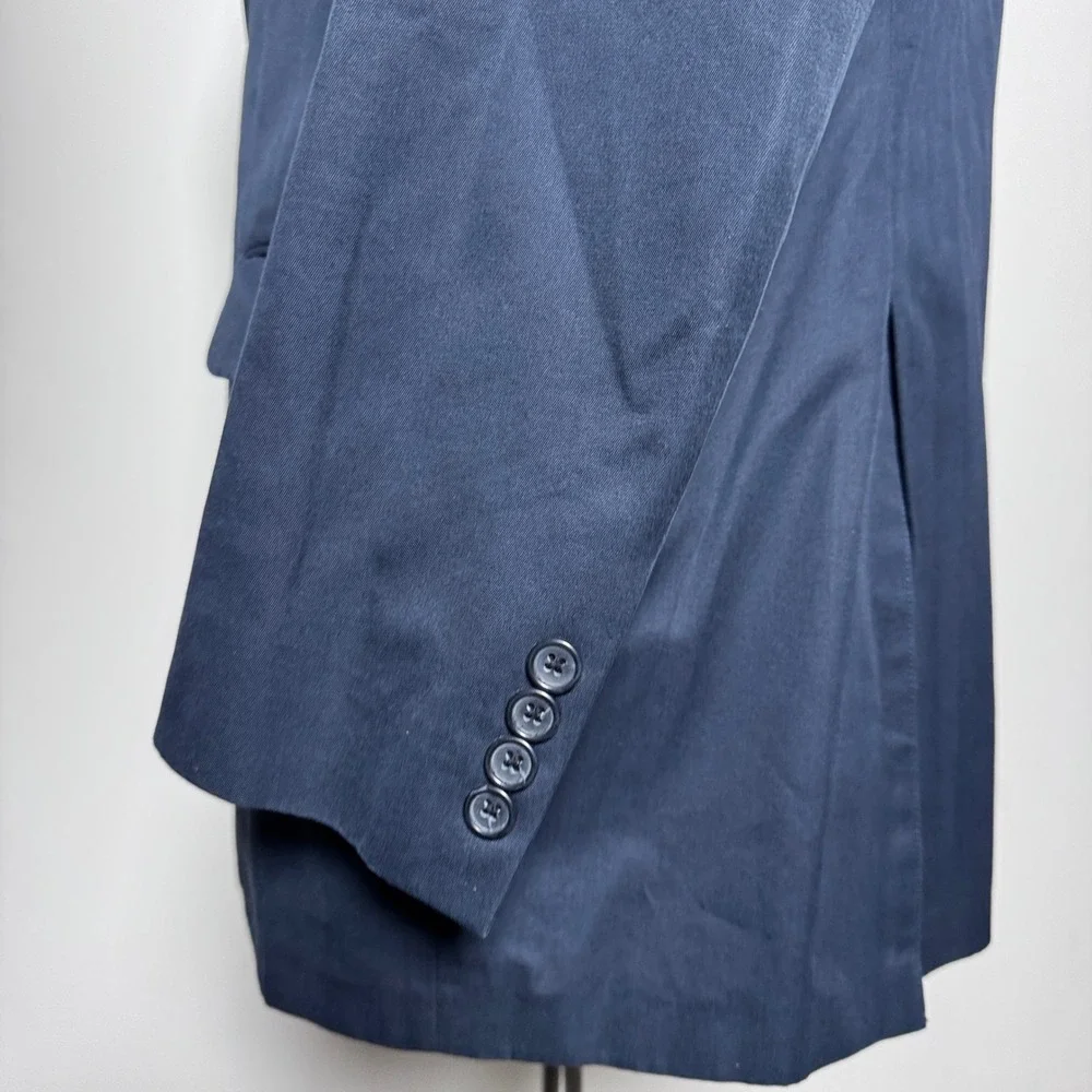 Brooks‎ Brothers 1818 Regent Blazer Mens 46XL Navy Solid Cotton 3-Button Jacket